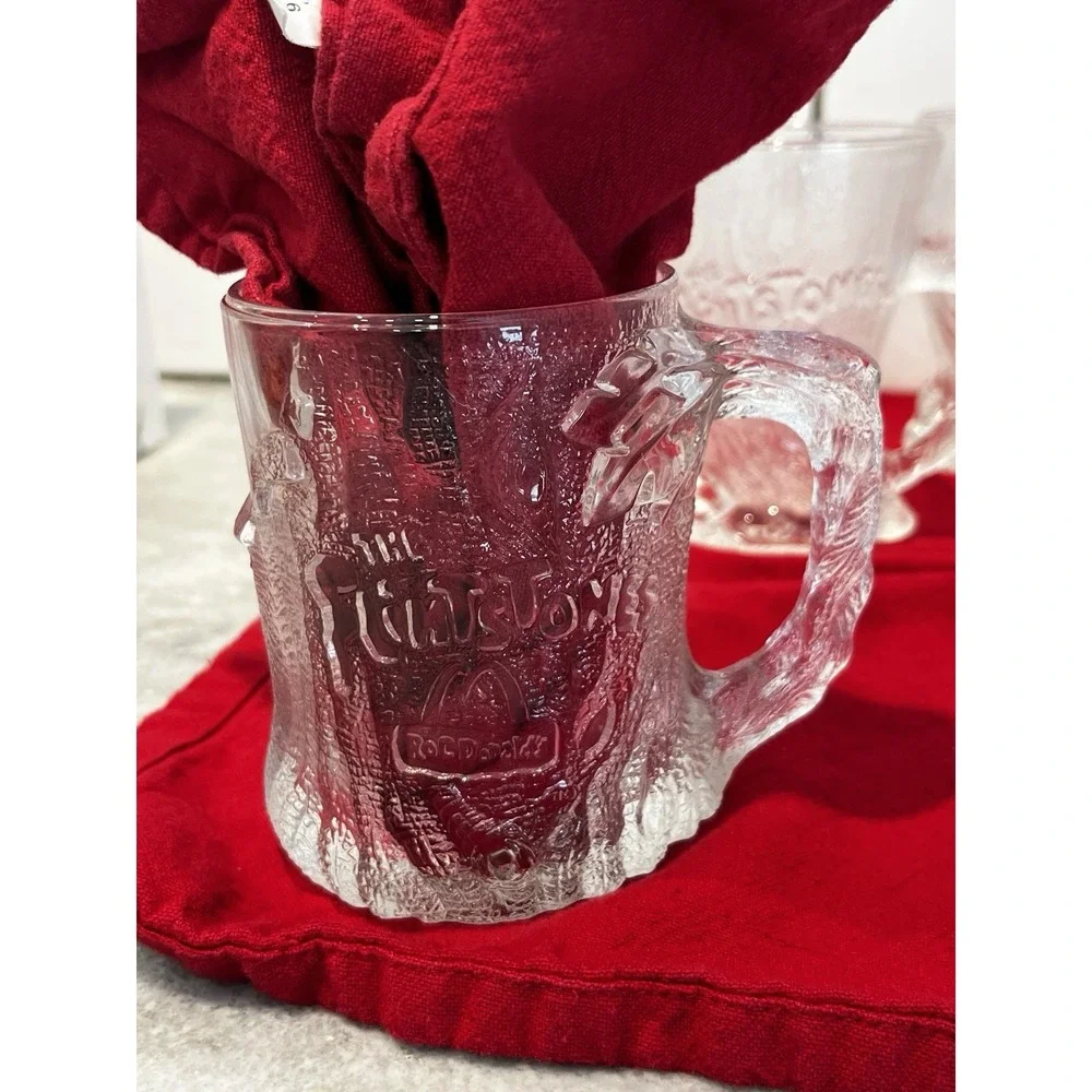Vintage set of Nine (9) The Flintstones McDonald's Glass Mugs 1993 - Picture 4 of 14